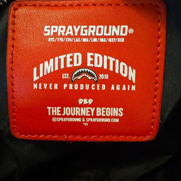 Sprayground Women's Money on Black Leopard Print Limited Edition Mini Backpack - Picture 5 of 8